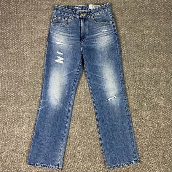 AG Adriano Goldschmied The Rhett Vintage High Waisted Straight Jeans Womens 25R - Picture 1 of 13